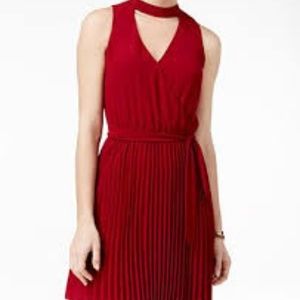 Women-BCX-Juniors-Pleated-A-Line-Dress- Sz S